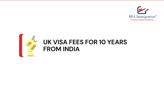 UK visa fees for 10 years from India