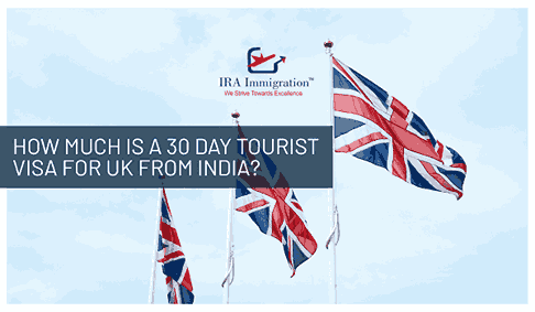 How much is a 30 day tourist visa for UK from India?
